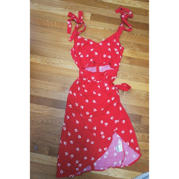 NWT $248 Reformation Belinda Tie Strap Midi Dress - Picture 2 of 8